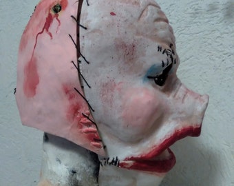 Custom pig mask leather TCM halloween custom