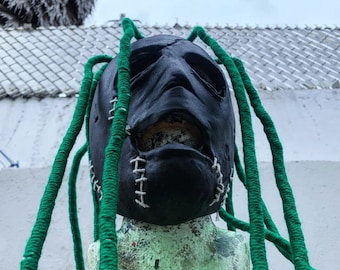 Estilo Slipknot VERSIÓN 1 Máscara negra de Corey Iowa 1999 Accesorio de Halloween dejado atrás