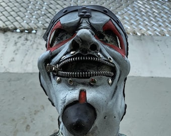 Máscara de nudo de Jim Jester, estilo Slipknot, 1999, utilería de Halloween, rock metal, Corey Iowa