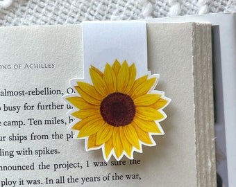 Sunflower Magnetic Bookmark | Bookish Bookmark | Reading Gift | Bookish Gift | Yellow Floral Bookmark | Sunflower Book Aesthetic