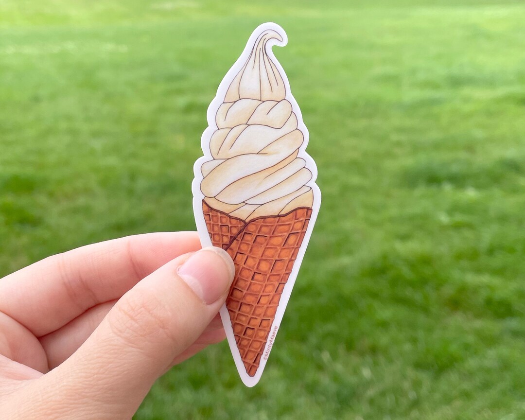 Ice Cream Cone Sticker Car Decal Ice Cream Cone Decal Laptop Decal Waterproof Vinyl Sticker