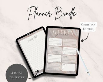Christian Planner Bundle: Weekly, Monthly, Prayer (Digital Download)