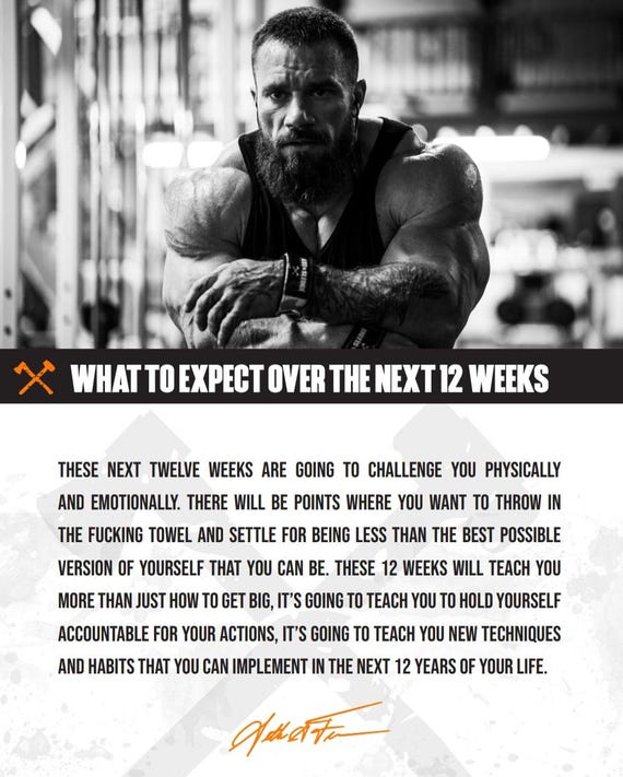 Seth Feroce 12week Size Guide