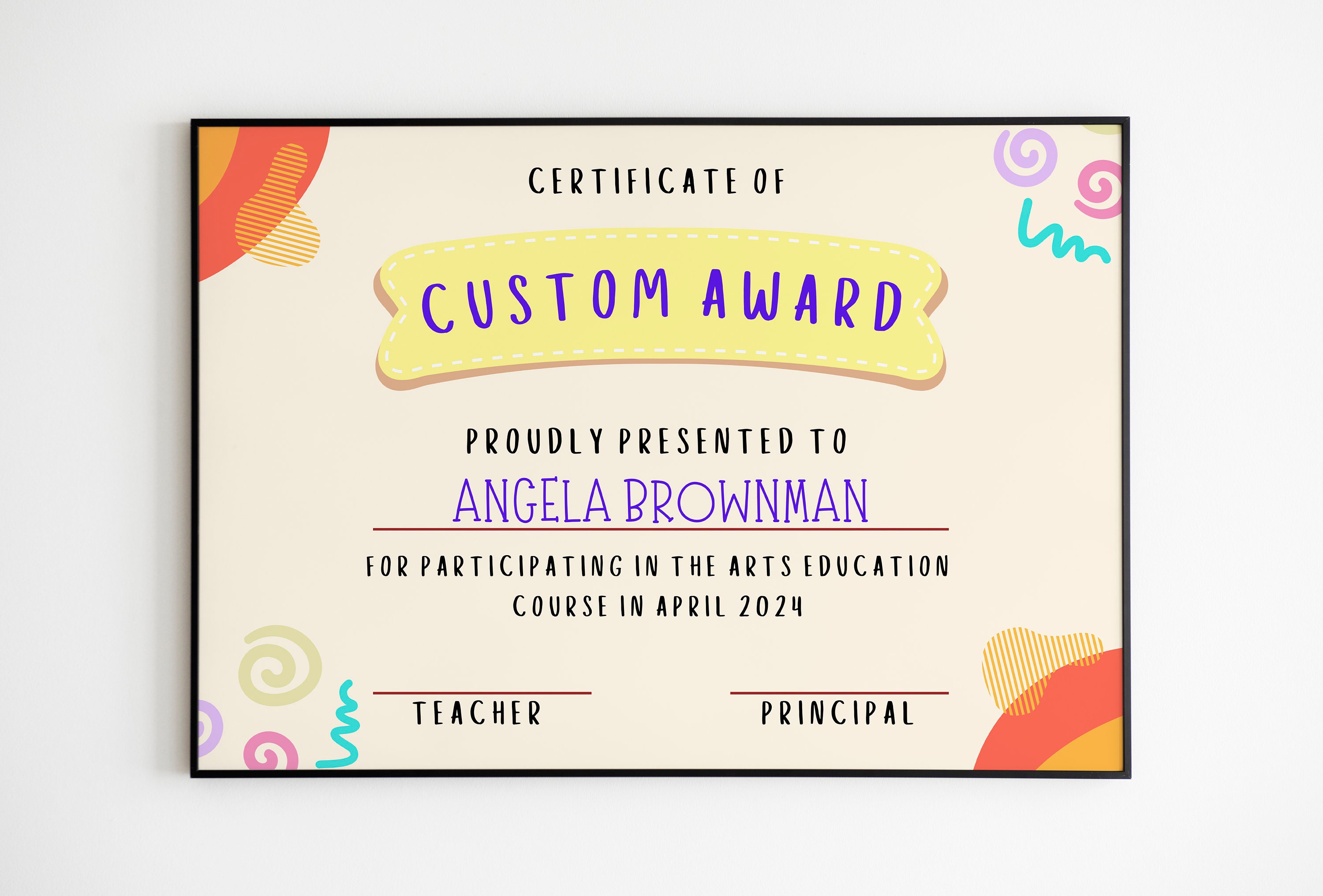Custom Award Certificate Canva Template Bundle | Editable Digital ...