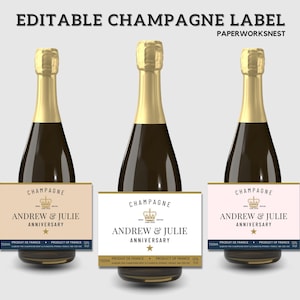Champagne Label template, champagne gift label, Custom Bridesmaid Proposal Gift, custom printed label, Personalised Gift For Weddings.