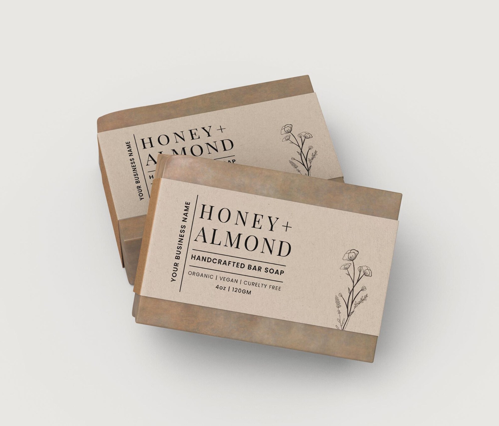 Handmade Soap Label Template, Custom Soap Labels Design, Soap Packaging ...