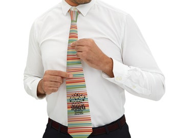 Personalised Necktie with your text for student graduation. Custom graduation tie for best friend. Unique graduation gift for cute nephew.