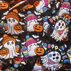 2 pcs - Spooky Ghosties - Focal Beads - Halloween - DIY - Craft Supplies