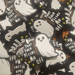 2 pcs - Your Face Pisses Me Off Focal Bead - DIY - Craft Supplies - Halloween