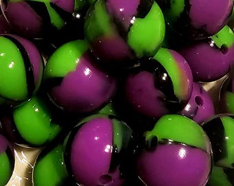 10/15/25 pcs - EXCLUSIVE - Witches Brew Shiny Swirl Silicone Bead - 15MM - DIY - Craft Supplies