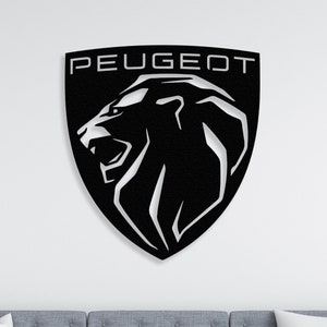 Porte Clé Peugeot Cuir Aspect Fibre de Carbone Logo Peugeot