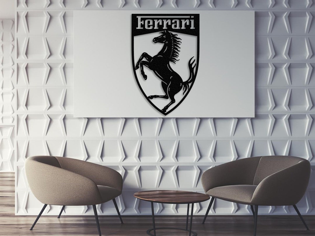 FERRARI Gift Sign Logo Horse Garage Art. Sport Car Man Cave - Etsy