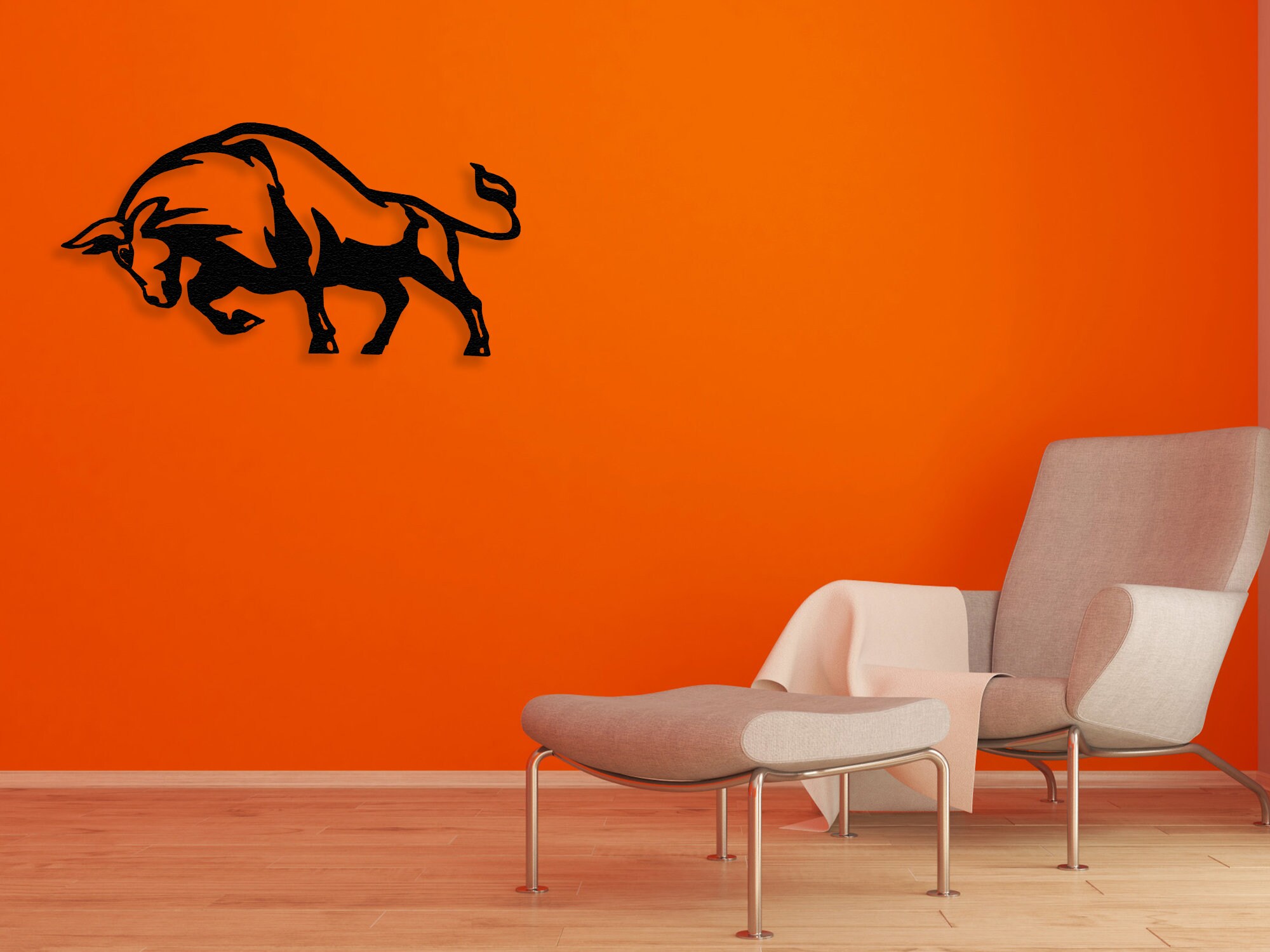 BULL WALL DECOR Animal Art, Metal Wall Art, Gym Decor, Interior Decor