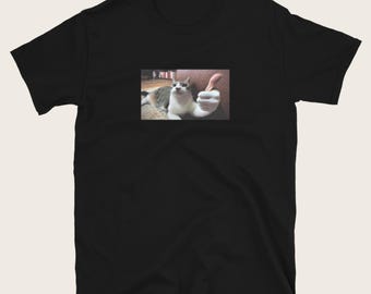 Camiseta de gato con pulgar hacia arriba, camiseta con meme de gato con pulgar hacia arriba, camiseta gráfica divertida de gato, camiseta con meme de gato, regalo para amantes de los gatos, camiseta gráfica unisex