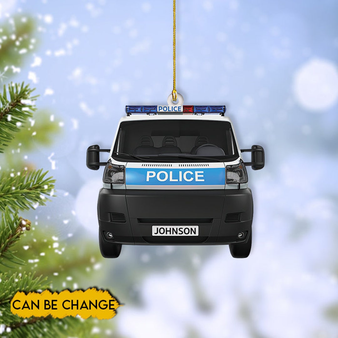 Police Car Christmas Ornament Police Car Gift Ornament Etsy