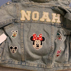 Personalized Disney themed Jacket for Kids, toddlers, babies, Custom denim jacket for children, jeans jacket for girls & boys, mouse jacket