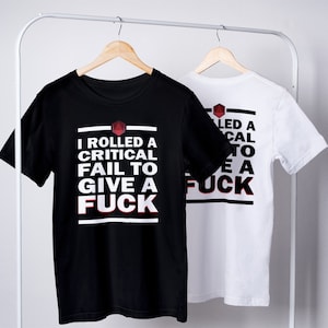 クリティカル失敗Tシャツ | 面白いRPG D&D Tシャツ、ナチュラル1セーヴィングスロー