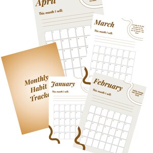 12 Month Habit Tracker Journal