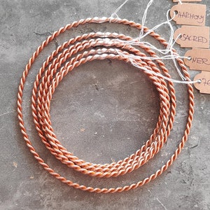 Tensor Ring 1/2 Cubit 4-14 Gauge Thick for Energetic Well-Being and Aura Strength and Energy Healing,Choose Cubit Frequency and Thickness