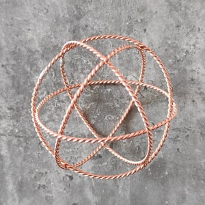 Tensor Ring Field Generator 4.6in,Choose any Cubit,Genesa Crystal,12 Gauge,for Energetic Well-Being,EMF Protection and Energy Healing