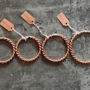 4x Tensor Ring Set Pendants 1/4 Cubit 7-12 Gauge for Energetic Well-Being and Aura Strength,Sacred,Teotihuacan,Lost and Empowerment Cubit