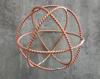 Tensor Ring Field Generator Around 4.6in,Choose any Cubit,Genesa Crystal,10 Gauge,for Energetic Well-Being,EMF Protection and Energy Healing