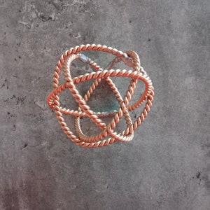 Small Tensor Ring Field Generator 2.3in,Choose any Cubit,Genesa Crystal,10 Gauge,for Energetic Well-Being,EMF Protection and Energy Healing