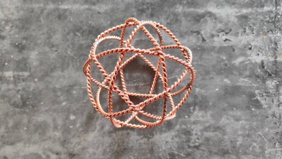 Tensor Ring Gaia Sphere - 8 to 12cm High - 6 Rings Tensor Field Generator - EMF Protection - Energetic Wellbeing - Choose Over 10 Cubits
