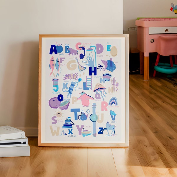 ABC - Alphabet Poster digitaler Kunstdruck