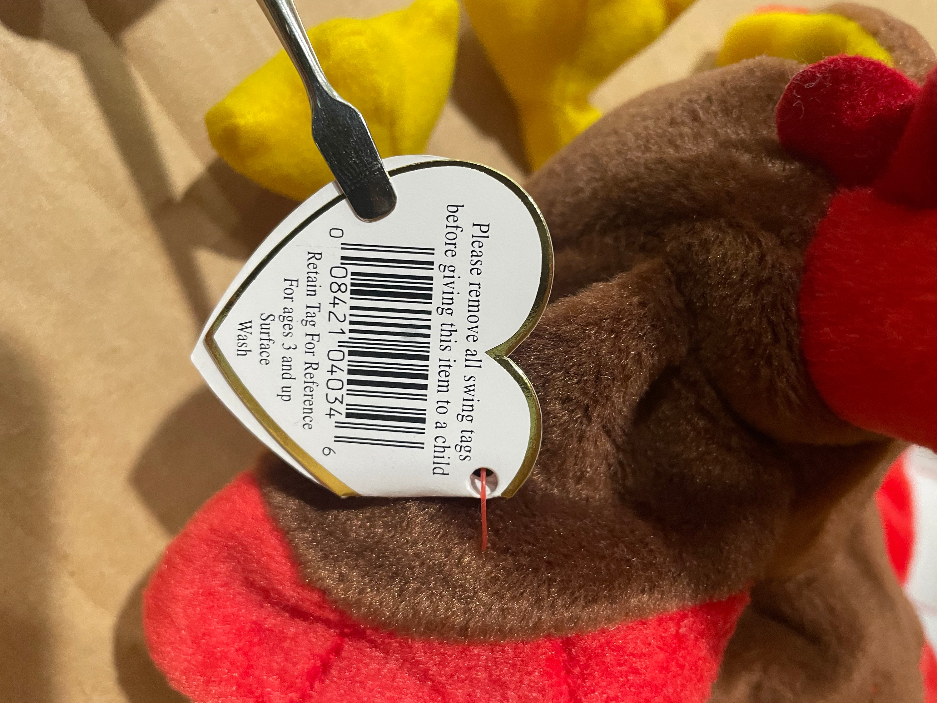 Gobbles beanie cheap baby errors