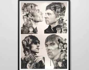 Four Legends heads poster print