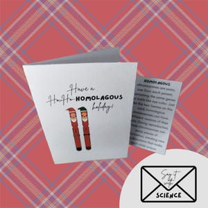 Tenha um feriado Ho-Ho-HOMOLAGOSO! - cartão de Natal engraçado com tema de ciência/biologia