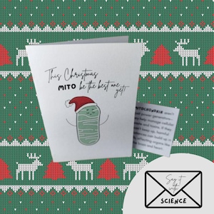Ce Noël MITO, soyez le meilleur à ce jour ! - une carte de Noël amusante sur le thème de la science et de la biologie
