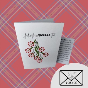Sous l'orteil en MICELLE - Carte de Noël amusante sur le thème de la science / biologie