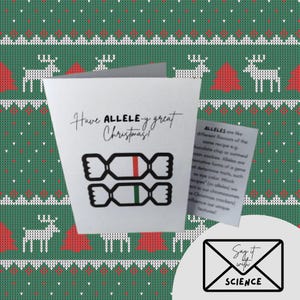Joyeux Noël à ALLELE-y ! - une carte de Noël amusante sur le thème de la science et de la biologie
