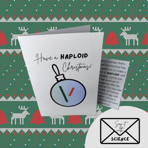 Passez un Noël HAPLOIDDE ! - une carte de Noël amusante sur le thème de la science et de la biologie