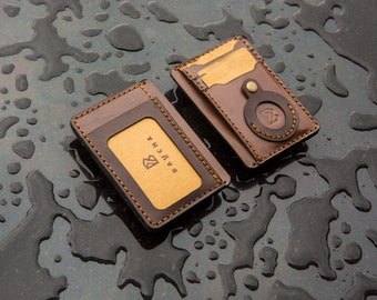 Baucha | Timeless Airtag Card Holder | Handcrafted Original Top Grain Leather Wallet