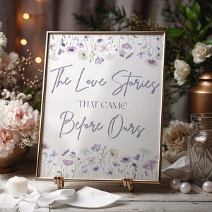 As histórias de amor antes do nosso sinal, Gerações de amor assinam placas de mesa de casamento para recepção, download digital