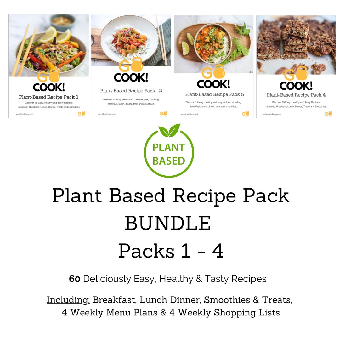 Plant based Recipe Book 60 Vegan Recipes Meal Plans (PDF) Etsy