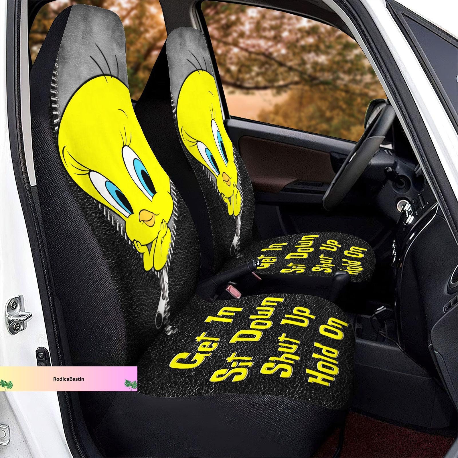 Discover Tweety Seat Cover, Tweety Carseat Cover, Tweety Bird Seat Protector