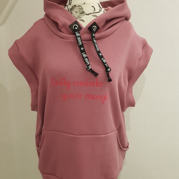 Sweater Hoodie Pullunder Größe XS-XXL für Damen, individueller Druck, Print, Spruch, Genähte Kleidung, Personalisierung, Frauen, Geschenk