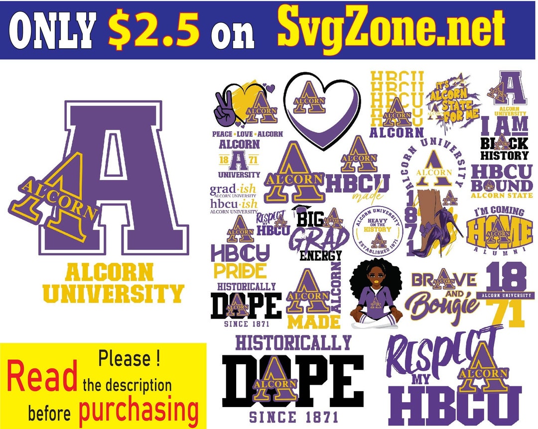 Alcorn State University Svg Bundle for Digital Download Etsy