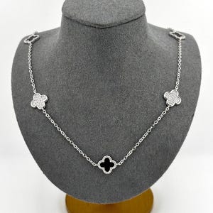 ☆ENGBROX☆ silver925 my clover necklace EBNL22001 Verozi 925 Sterling Silver Four Leaf Clover Necklace for