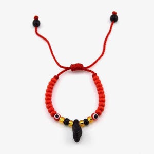 Azabache Baby/Toddler Evil Eye Red Adjustable Bracelet, Red Cord String Bracelet, Baby Bracelet, Good Luck Charm, Baby Protection