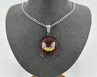 Stainless Steel 3D Sonic's Character Knuckles Necklace - Etsy