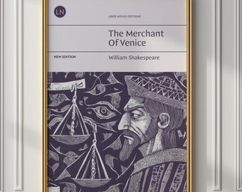 The Merchant Of Venice Print: Retro Shakespeare Book Cover Art (Digital Download)
