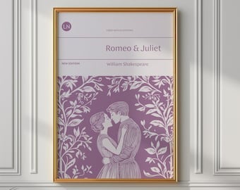 Romeo and Juliet Print: Shakespeare Retro Book Cover Art (Digital Download)