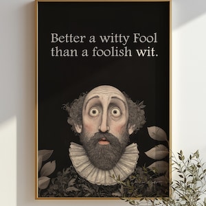 Shakespeare &quot;Foolish Wit&quot; Quote Art Print (Digital Download)