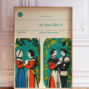 As You Like It Art Print: Vintage Shakespeare Book Cover (Digital Download)