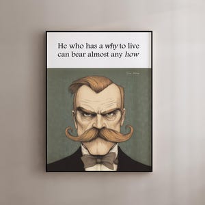 Friedrich Nietzsche Quote Art Print: Inspirational Philosophy (Digital Download)